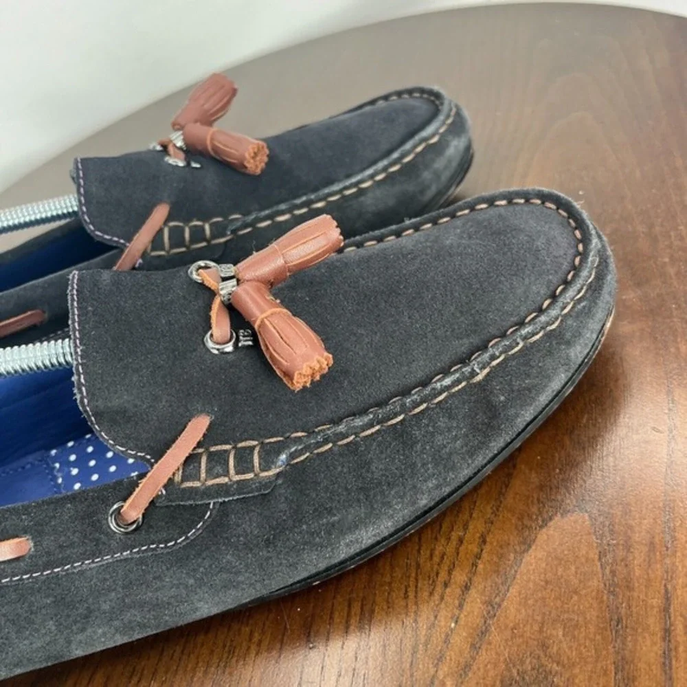 Ted Baker Muddi Loafer Shoes Men's 9 Black‎ Suede Moc Toe Boat Slip On FD05718